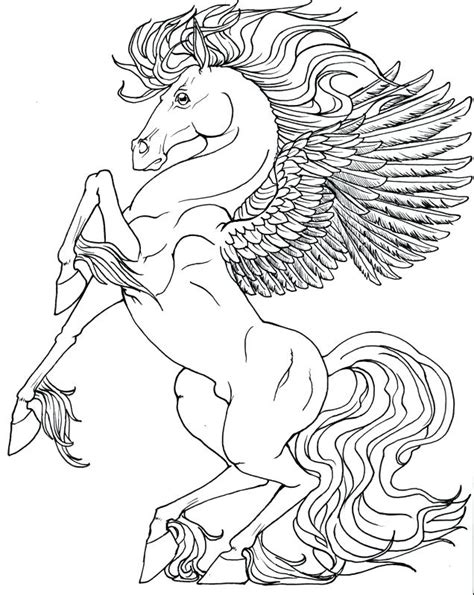 Realistic Pegasus Coloring Pages at GetDrawings | Free download