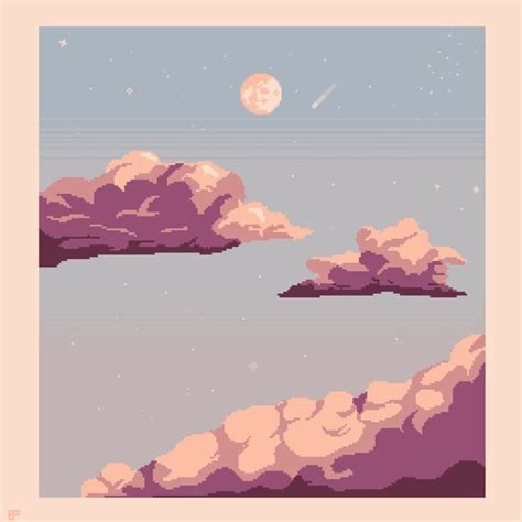 Cloud studying by 8bitnoob | Pixel art landscape, Aesthetic art ...