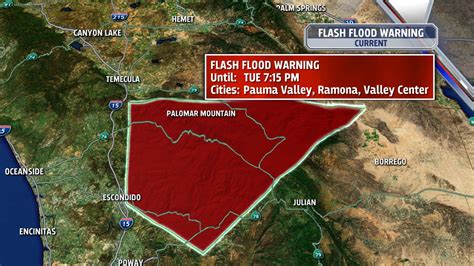 Flash Flood Warning issued for parts of San Diego County | FOX 5 San Diego