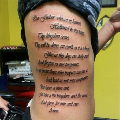 lord's prayer tattoo on ribs - containervanforsalephilippines