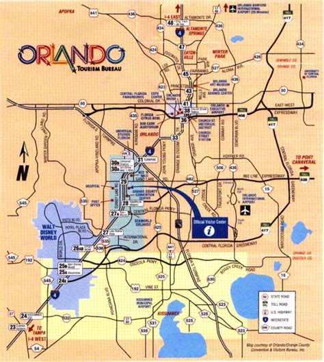 Orlando, Florida Map | Orlando travel, Florida holiday, Disney orlando