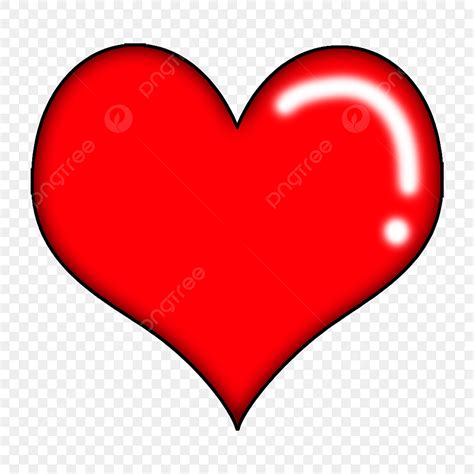 Heart With Love Clipart Transparent PNG Hd, Red Black Frame Love Heart ...