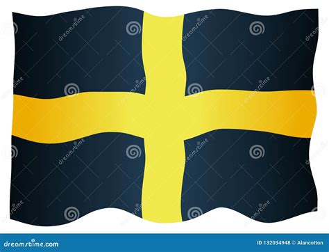 Flag of Saint David of Wales Stock Illustration - Illustration of welsh ...