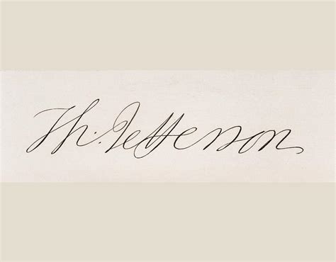 Signature Of Thomas Jefferson Drawing by Vintage Design Pics