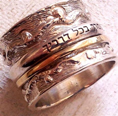 Spinning Sterling Silver Gold Wedding Ring Engagement Rings - Etsy