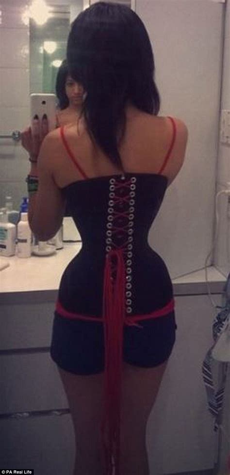 Woman has sculpted 18-inch waist by wearing corsets | Daily Mail Online