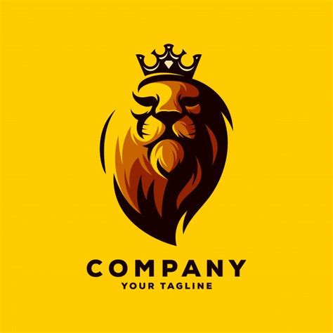 Awesome Lion King Logo Vector | Vector logo, King logo, Lion icon