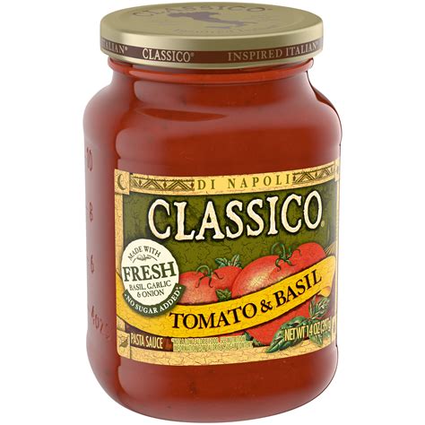 Classico Tomato and Basil Pasta Sauce 14 oz Jar - Walmart.com - Walmart.com