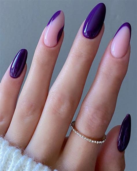 Dark Purple Nails, Violet Nails, Purple Nail Art, Purple Acrylic Nails ...