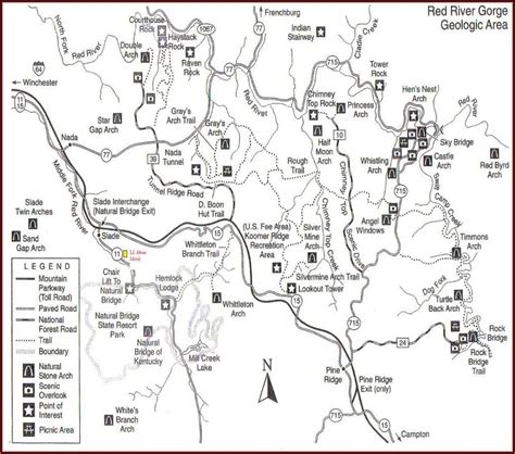 Red River Gorge Kentucky Trail Map - map : Resume Examples #AjYdBJZ2l0