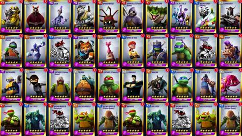 ALL Characters (69) Unlocked - Teenage Mutant Ninja Turtles Legends ...