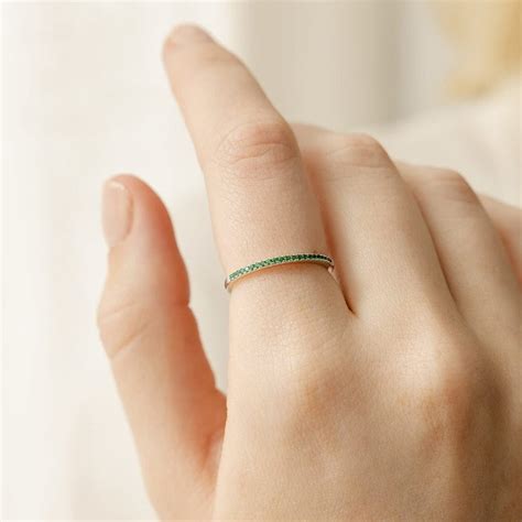 May Birthstone Stacking Ring | Gold Vermeil | Birthstone Ring – Made By ...