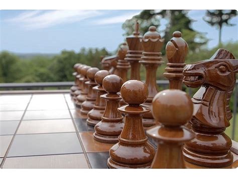 Wooden garden chess set - King's height 7.87" : Chess Shop Online