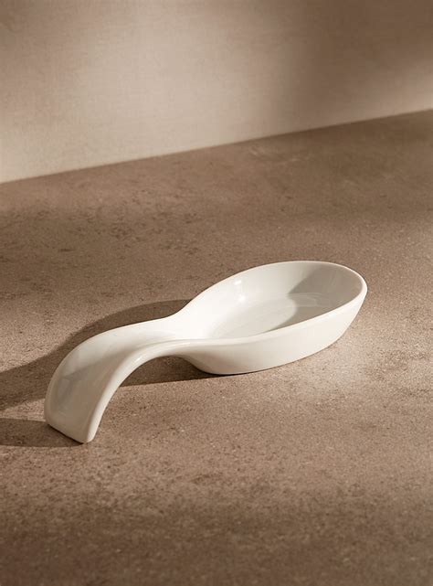 White ceramic spoon rest | Simons Maison | Cooking Utensils ...