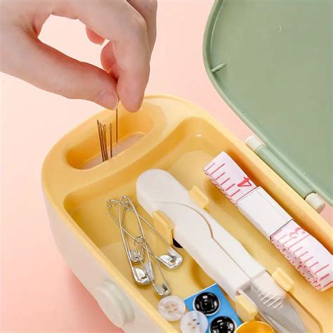 Household Multifunctional Needle And Thread Storage Box - Temu