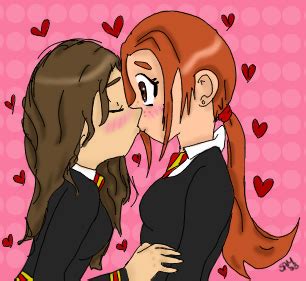 Hermione Ginny Cute Kiss by SmileWhenDead on DeviantArt