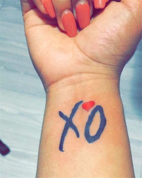 The Weeknd Xo Logo Tattoo