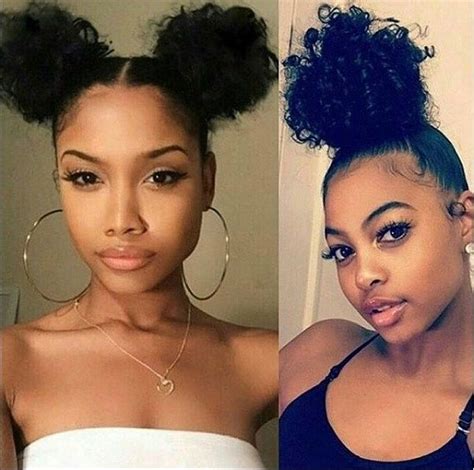 Two Bun Hairstyles For Black Hair