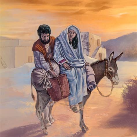 Mary And Joseph On A Donkey