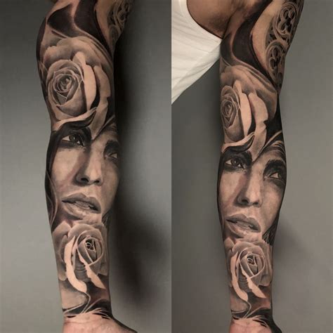 Woman & Roses Full Sleeve | Best sleeve tattoos, Sleeve tattoos, Full ...