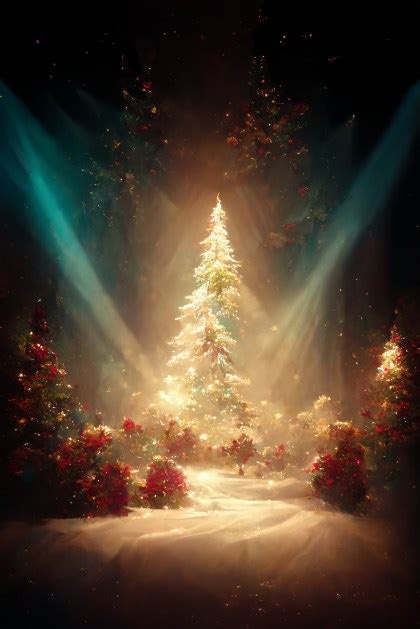 Free Christmas Tree Background Image