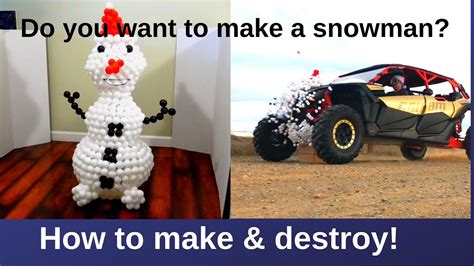 How to make a DIY snowman from ping pong balls! & destroy it with ...