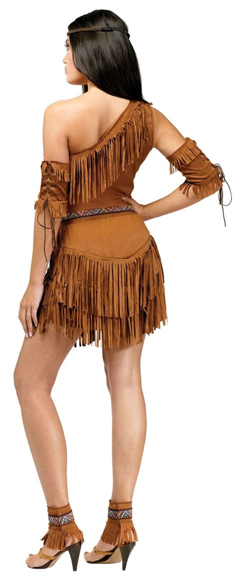 Pocahontas One-Shoulder Adult Costume Dress - CostumeVille