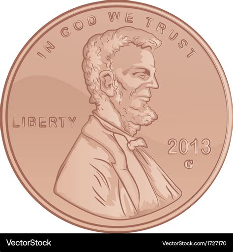 Penny Cartoon Royalty Free Vector Image - VectorStock