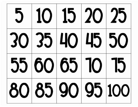 50 Counting By 5s Worksheet