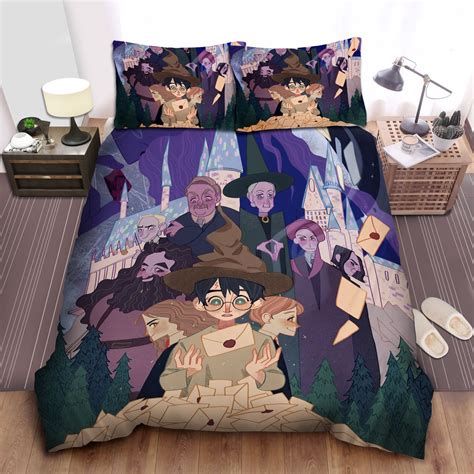 Harry Potter And The Philosopher's Stone Cartoon Characters Bed Sheets ...