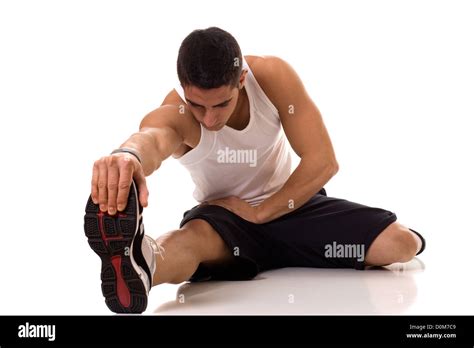 Sitting Hamstring Stretch Stock Photo - Alamy