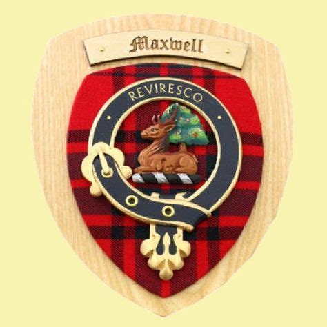 Maxwell Clan Crest Tartan 7 x 8 Woodcarver Wooden Wall Plaque | Wooden ...