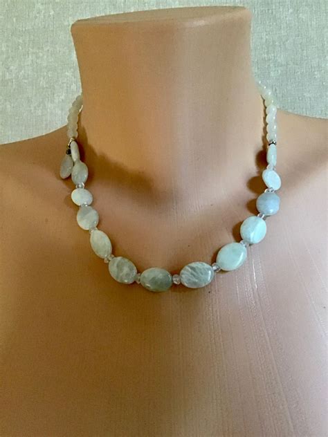 Charming Light Green Jade Necklace Beaded Necklace One of a - Etsy ...