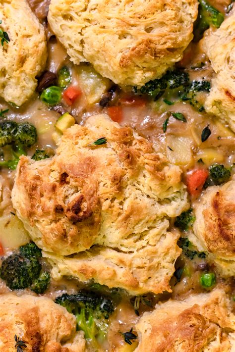 Cheesy Veggie Pot Pie With Biscuits - kiyafries recipes | Recipe ...