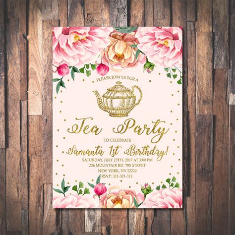 High Tea Party Invitations