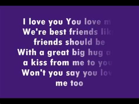 Barney - I Love You (Lyrics) - YouTube