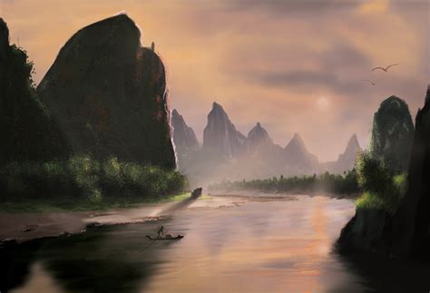 ArtStation - Sunset River