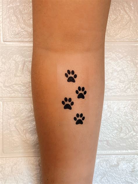 Pfote Druck temporäre Tattoos Hund Katze Haustier Tattoo - Etsy Schweiz