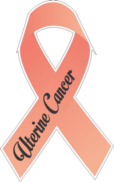 uterine cancer ribbon decal 1