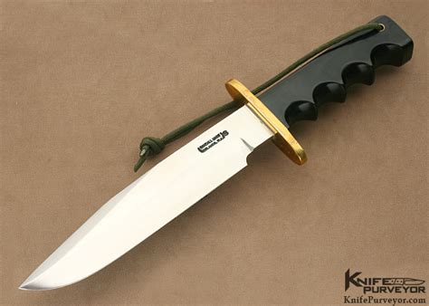 Randall Custom Knife Model 14 "Attack" Black Micarta And Brass - Knife ...