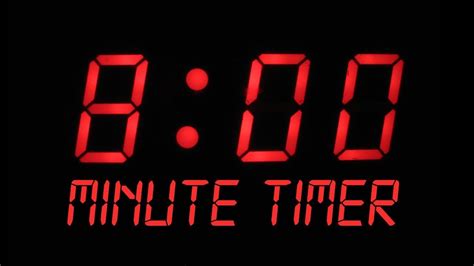 8 Minute Countdown Timer Alarm Clock - YouTube