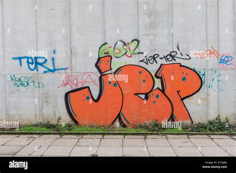 German Graffiti Bielefeld Deutschland Stock Photo - Alamy