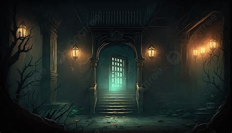 Game Castle Horror Scene Illustration Background, Game, Game Castle ...