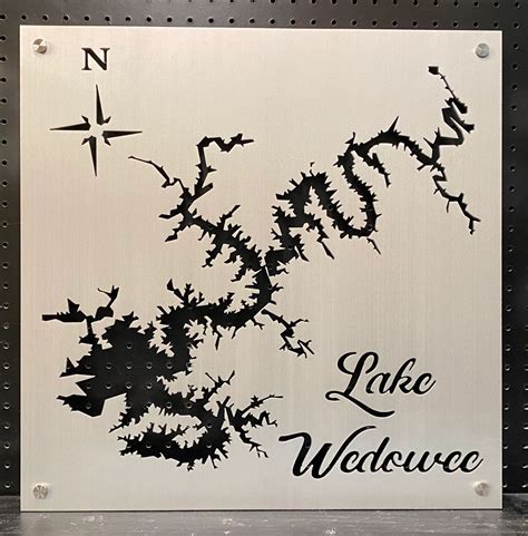 Lake Wedowee Metal Lake Map