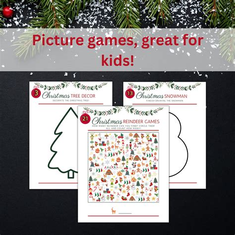 Advent Calendar Activity Bundle, Printable Christmas Games Instant ...