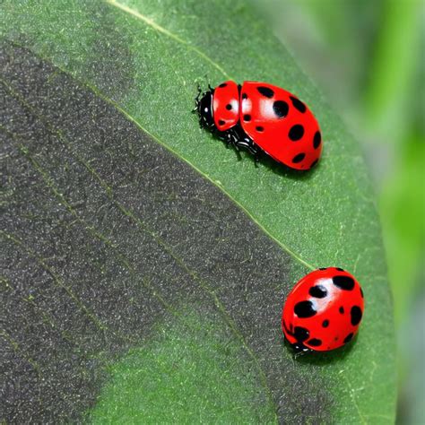 a close up of a ladybug with a black and red striped | Stable Diffusion ...