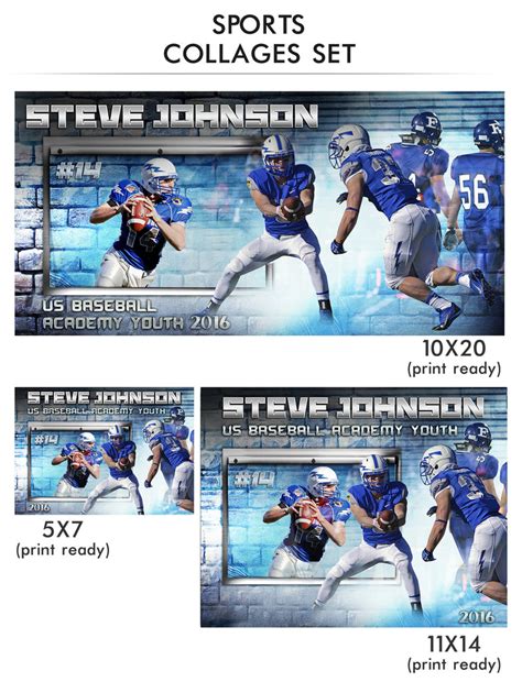 Steve - Sports Collage Photoshop Template