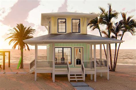 Plan 62575DJ: Beach Lover's Dream Tiny House Plan | Casa de playa ...