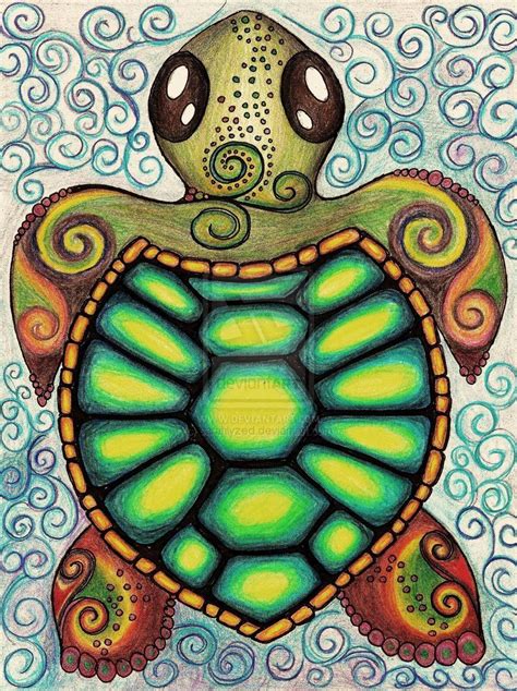 Baby Sea Turtle by sarahlyzed.deviantart.com | Turtle drawing, Sea ...