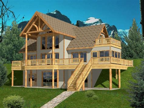 hillside house plans for sloping lots lake home and | Lake house plans ...